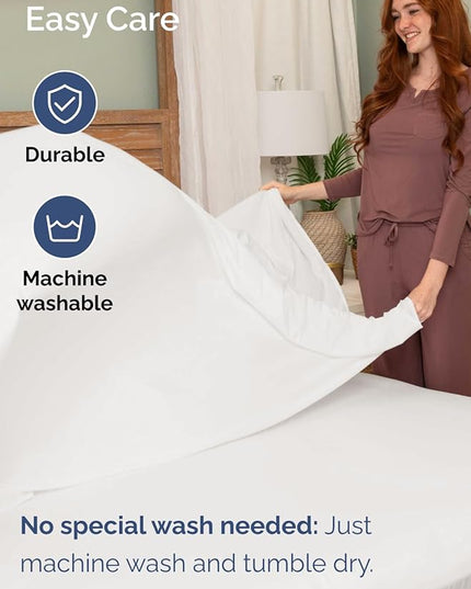 Extra Deep Full Sheet Set - 6 Piece Breathable and Cooling Sheets - Hotel Luxury Bed Sheets Set - Easy Fit - Soft, Wrinkle Free and Comfy Sheets Set - Antique White Sheet Set with Extra Deep Pockets