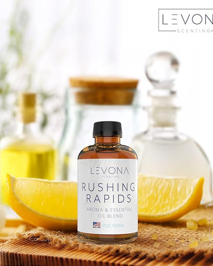 Levona Scent Essential Oils For Diffusers For Home: Hotel and Home Luxury Scents Oils For Diffuser - Rushing Rapids Scented Oil With Citrus Essential Oils And A Touch Of Vanilla Fragrance Oil - 500 Ml