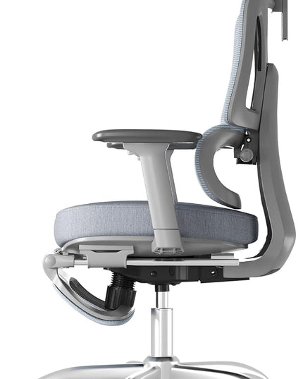 FLEXISPOT ErgoX Premium Ergonomic Office Chair with Footrest- Adjustable 3D Armrests, Dynamic Lumbar Support, Recline & Tilt Function, Mesh Seat, for Home & Office Use,Foam Grey