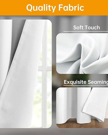 Room Divider Curtains Flexible Ceiling Tracks set Curtain track Ceiling Mount Blackout Curtain for Living Room Bedroom Ceiling Curtain Rod Privacy Divider Panel W150xH108 GreyishWhite Drape&Black rail