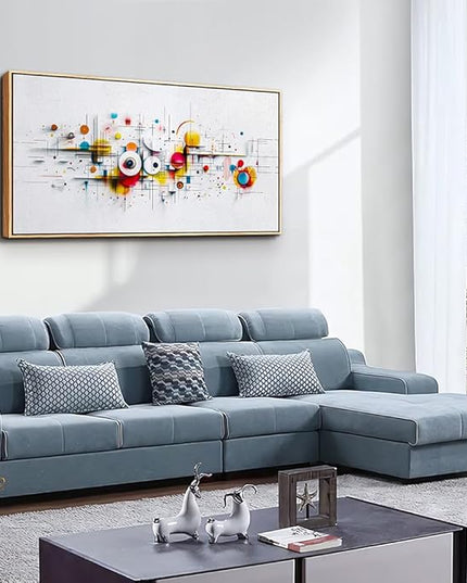 ERQINHUA Abstract Canvas Wall Decor Living Room Boho Wall Art For Bedroom Office Decorations Geometric Paintings Minimalism Wall Pictures Artwork Modern Home Decor Aesthetics Wood Framed 30x60 In