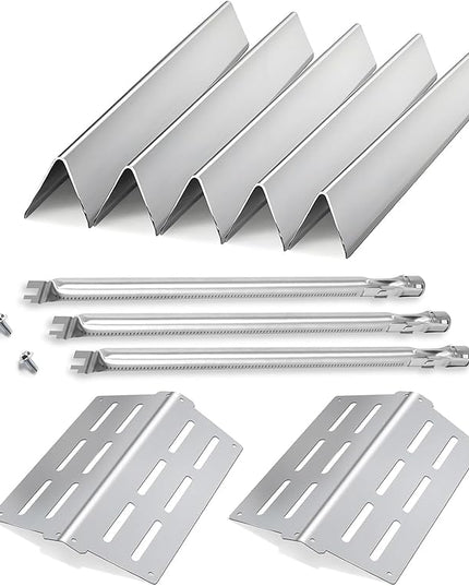 Genesis Grill Parts for Weber E310 E320 E330 EP310 EP320 EP330, 17.5” Flavorizer Bars 7620 Heat Deflector 7622 Burner Tube 62752 for Weber Genesis 300, Grill Replacement Parts for Weber Accessories