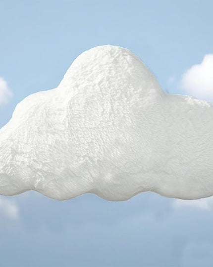 YRXRUS Cloud Pillows, White Cloud Shaped Pillow, Decorative Throw Pillow Gifts, Cute Plush Room Decor, Fluffy Faux Rabbit Fur 13"x21" Pillows for Living Bedroom Kids Room