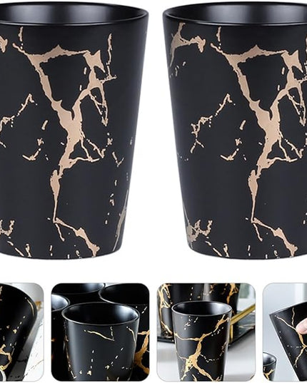 BESPORTBLE 2pcs Ceramic Coffee Mugs with Unique Black Gold Marble Pattern Nordic Style Porcelain Cups for Home Office Cafe Elegant Drinkware for Coffee Tea Juice