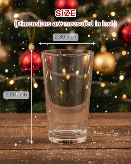 9.47 oz Highball Glasses, 6pc Water Glasses Drinking Set Thick Heavy Base, Glassware for Mojito, Juice, Milk, Mixed Drink|Dishwasher Safe