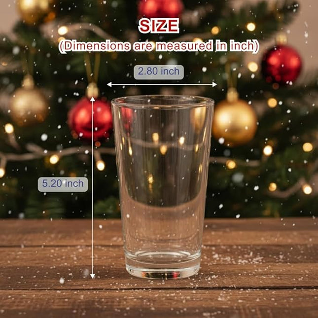 9.47 oz Highball Glasses, 6pc Water Glasses Drinking Set Thick Heavy Base, Glassware for Mojito, Juice, Milk, Mixed Drink|Dishwasher Safe