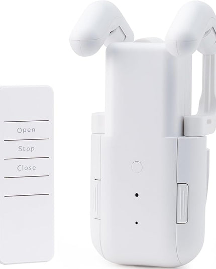 Automatic Curtain Opener Electric: Smart Remote Control Closer｜Long-Lasting Battery/Type-C｜No Drill for 8-40mm Roman Rods/T-Tracks & U-Rails｜Quiet Motor Robot for Bedroom/living room