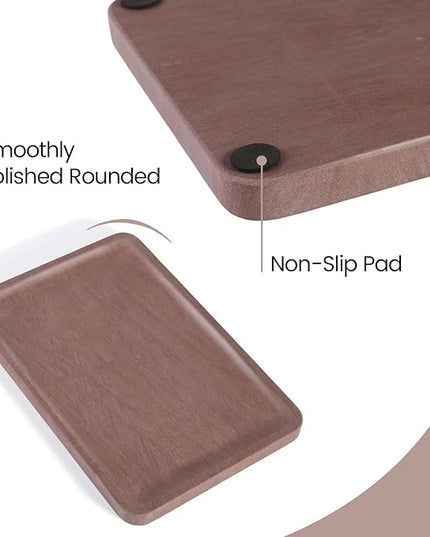 Marble Vanity Tray, 11.8in Sandstone Bathroom Kitchen Tray for Countertop, Decorative Dresser Organizer, Perfume Storage, Jewelry Holder, Brown Stone Gift for Man