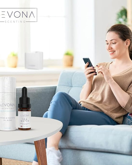Levona Scent Essential Oil for Diffuser: Home Luxury Scents Fragrance Oil - Aroma Oil for Humidifiers - Hotel & Office Diffuser Oils - Essential Oils for Diffusers for Home - 10 Ml - Sea Water
