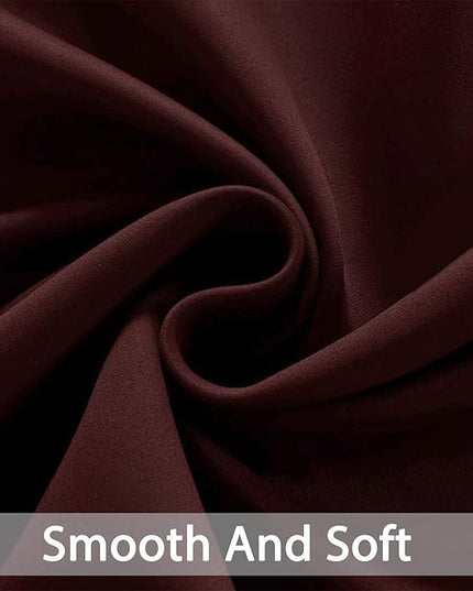 Yakamok Treatment Blackout Thermal Insulated Room Darkening Solid Grommet Curtains/Drapes for Bedroom,Bonus 2 Tie Backs Included (Burgundy Red,52x72-inch, 2 Panels)