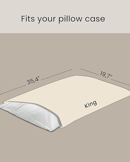 FOSSFLAKES Nordic Sleep, Bed Pillow Hypoallergenic Supportive with Down Alternate, Breathable and Machine Washable, Ideal for Side and Back Sleepers (White Medium High, King (U.S. Standard))