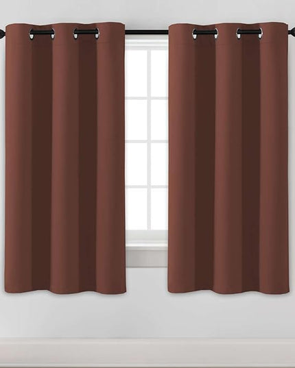 H.VERSAILTEX Blackout Curtains for Bedroom Thermal Insulated Room Darkening Living Room Curtains 63 Inch Long Grommet Privacy Protection Window Curtain Panels/Drapes for Nursery, 2 Panels, Rust