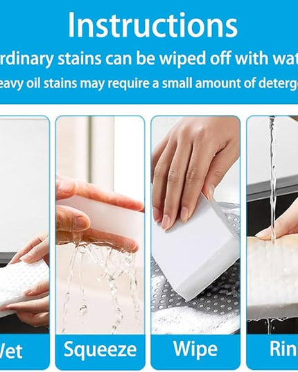 Magic Sponge Erasers, 50 Pack 2X Density Stronger Melamine Sponge Foam Pads, Multi-Functional Household Cleaning Supplies Cleaner for Kitchen, Bathroom, Bathtub, Sink, Wall Cleaner