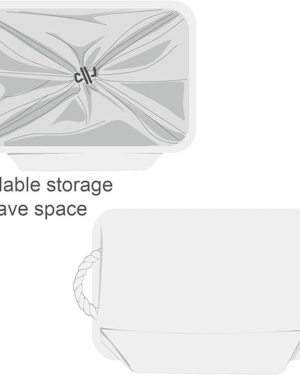 TheWarmHome Storage Basket for Gifts Empty - X Large - 3 Pack 17.7L×13.8W×9.8H in Collapsible Storage Bin for Shelves, Toy Box Storage for Gifts Book Laundry (White)