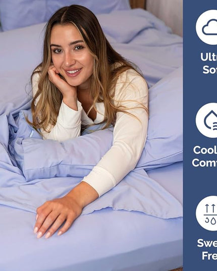 Extra Deep Twin XL Sheet Set - 4 Piece Breathable & Cooling Sheets - Hotel Luxury Bed Sheets Set - Easy & Secure Fit - Soft, Wrinkle Free & Comfy Sheets Set - Lavender Sheet Set w/Extra Deep Pockets