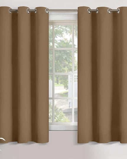 YoungsTex Blackout Curtains 68 Inches Length 2 Panels for Living Room - Thermal Insulated Drapes with Grommet Room Darkeing Privacy for Bedroom, Taupe, 42 x 68 Inch