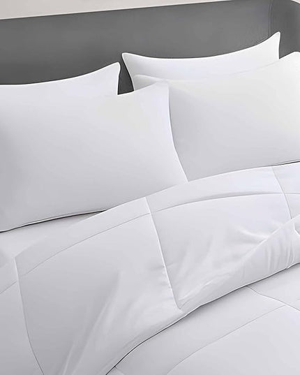 Ultra Thin Flat Soft Bed Pillows King Size Set of 2 Pack for Sleeping 20"x36", Hypoallergenic Skin Friendly Machine Washable