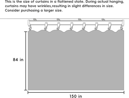 Room Divider Curtains Flexible Ceiling Tracks set Curtain track Ceiling Mount Blackout Curtain for Living Room Bedroom Ceiling Curtain Rod Privacy Dividers Panels W150 x H84 Grey Drape & Black rail