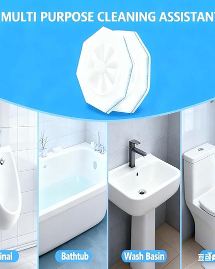 50-Count Disposable Toilet Brush Refills | Universal Cleaning System: Toilet Wand Heads & Bowl Clean Pads Compatible with Most Handles