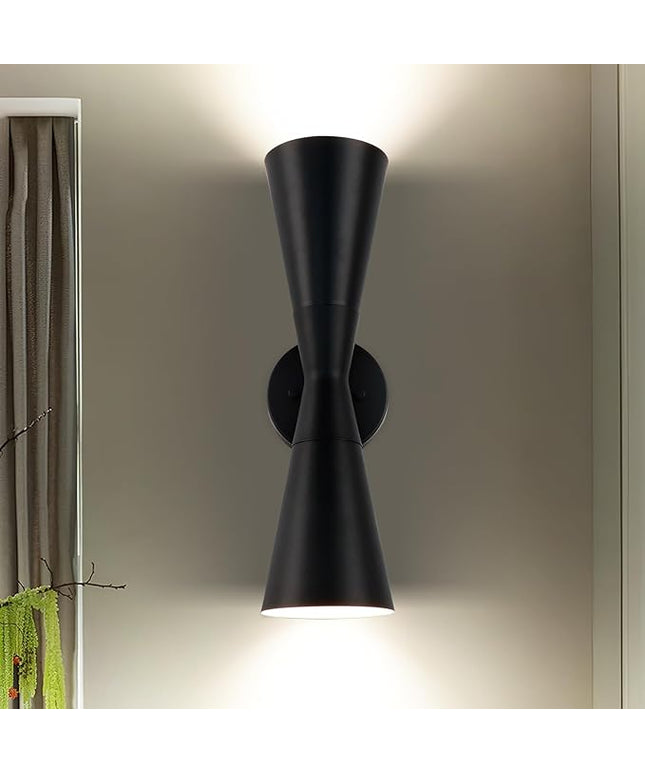 Wall Sconce Bathroom Sconces Lighting, 15 inch Black Modern Sconces Up Down Lights Wall Decor Indoor Wall Light Fixtures for Living Room Hallway Staircase Bedroom Hardwired