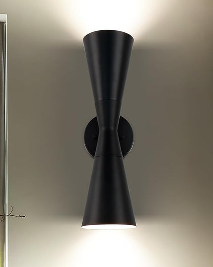 Wall Sconce Bathroom Sconces Lighting, 18 inch Black Modern Sconces Up Down Lights Wall Decor Indoor Wall Light Fixtures for Living Room Hallway Staircase Bedroom Hardwired