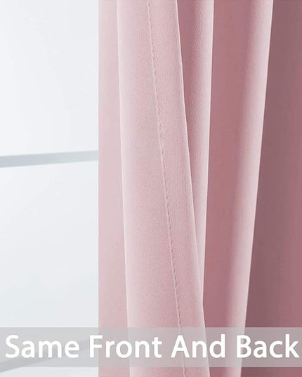 Yakamok Extra Wide Blackout Curtain for Sliding Glass Door, Grommet Thermal Insulated Room Divider Curtain 100W x 96L inch, Room Darkening Patio Curtain,8.3ft Wide x 8ft Tall, 1 Panel,Pink