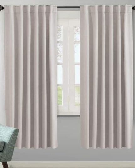 H.VERSAILTEX Blackout Curtains Thermal Insulated Window Treatment Panels Room Darkening Blackout Drapes for Living Room Back Tab/Rod Pocket Bedroom Draperies, 52 x 72 Inch, Stone, 2 Panels