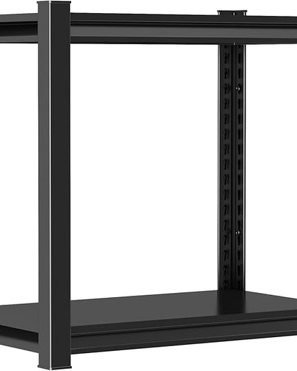 Garage Shelves,14-48''W Heavy-Duty Storage Shelves, Double-Layer Uprights, Thickened Shelves, Waterproof &Rustproof, Suitable for Indoor & Outdoor Use.