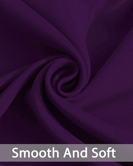 Yakamok Blackout Curtains Room Darkening Thermal Insulated Window Panels,Solid Grommet Top Drapes for Bedroom/Living Room(62Wx72L, Purple, 2 Panels)