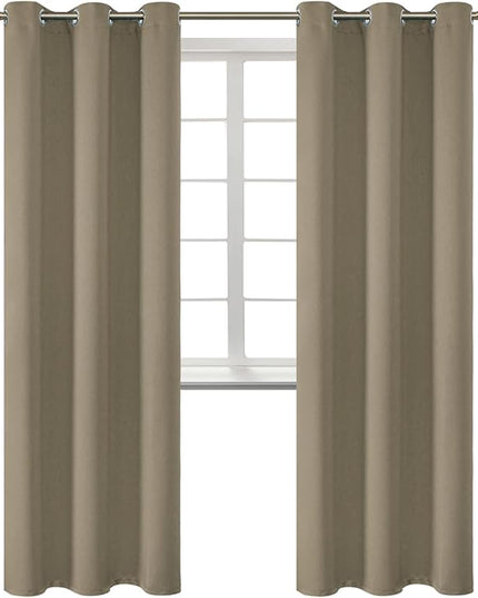 BGment Room Darkening Curtains 84 Inches Long - Grommet Thermal Insulated Drapes Window Treatment Curtains for Bedroom, 2 Panels, 38 x 84 Inch, Cocoa