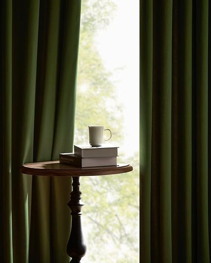 Joydeco Green Velvet Curtains 120 inch 2 Panel, Room Darkening Super Soft Velvet Drapes for Bedroom Living Room Thermal Insulated Window Drapes, Luxury Blackout Rod Pocket Curtains,W52 x L120 inch