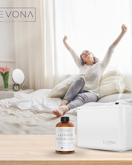 LEVONA Scent 100% Pure Essential Oils for Diffusers and Humidifier, 700ml Aromatherapy Scented Oils Perfect for Sleep, Relaxation and Stress Relief, Made in USA (Sapphire-Moonlight, 700ml)