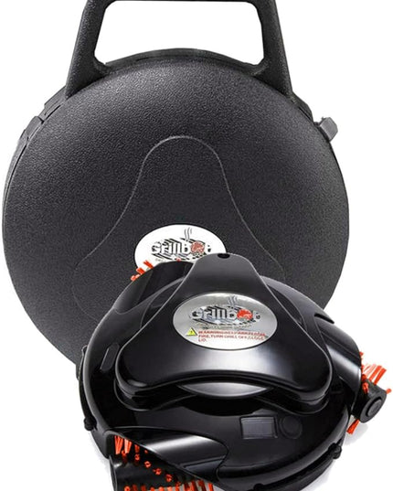 Grillbot Automatic Grill Cleaning Robot with Nylon Brushes, BBQ Grill Cleaner, Grill Brush, Grill Scraper, BBQ Accessories (Black Grillbot + Carry Case)