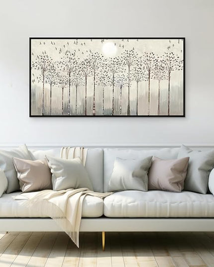 Scenery Abstract Wall Painting Framed Canvas Wall Art For Living Room Large Size Wall Decorations For Bedroom Office Wall Decor Pictures Artwork Canvas Prints Home Boho Wall Decor Black Framed