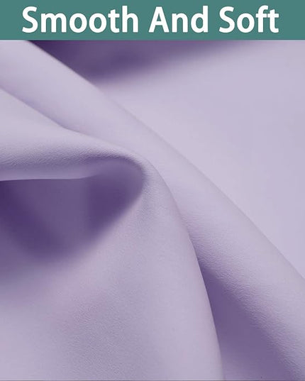 Yakamok 100% Blackout Thermal Insulated Grommet Curtains, Noise Reducing Barrier Panel for Sliding Glass Door, 2 Thick Layers Heat Full Light Blocking Patio Door Drapery, Lilac, W100 x L96, 1 Panel