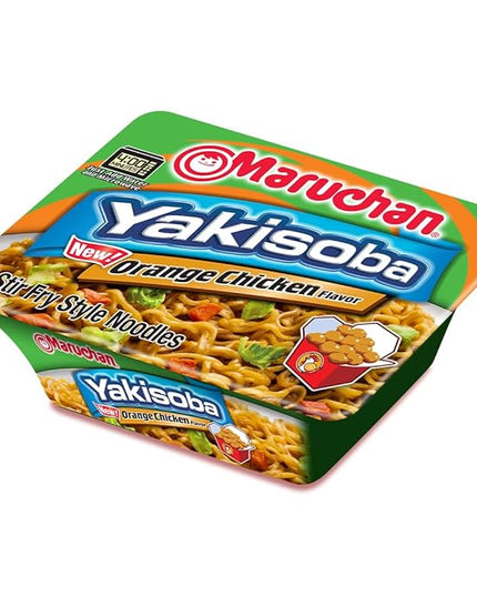 Maruchan Yakisoba Orange Chicken, Japanese Instant Ramen Noodles, 4.23 Oz, 8 Count