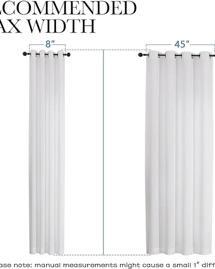 Chyhomenyc White Curtains 84 Inches Long 2 Panels Set, Light Filtering Faux Linen Textured Soft Airy Window Curtains for Living Room Bedroom, Thick Modern Privacy Grommet Drapes, 50Wx84L, 2PCS