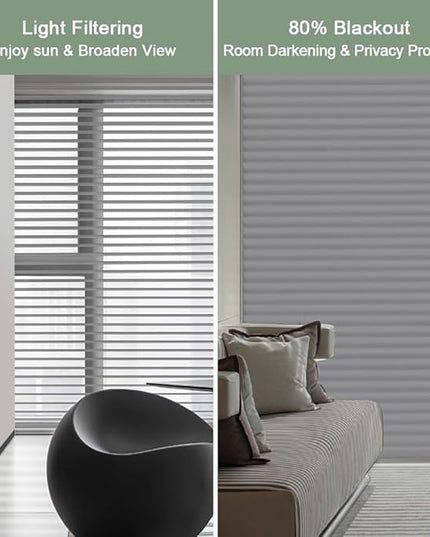Zshine Automatic Shangri La Light Filtering Serenity Sheer Roller Shades Free Dimming Rechargeable Motorized Compatible with Homekit Siri Alexa (83021G Earthy Grey)