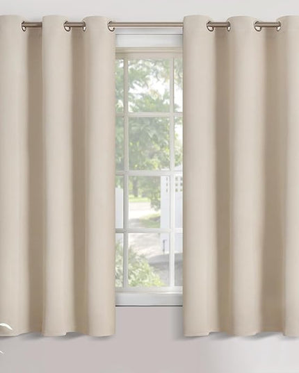 YoungsTex Champagne Blackout Curtains 68 Inches Length for Living Room - Thermal Insulated with Grommet Room Darkening Window Drapes for Bedroom, 2 Panels, 42 x 68 Inch
