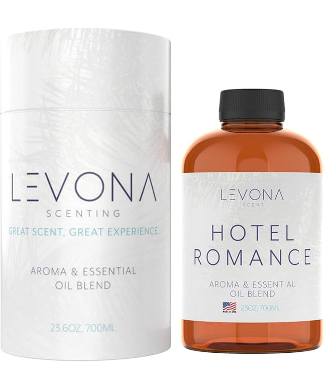 Levona Scent Essential Oil - Aroma for Home, Office, Hotel & Spa, Ideal for Humidifiers & Diffusers, Fragrance with Grapefruit Peel, Fresh Lemon, Litsea - 700ml / 23 fl oz, Hotel Romance