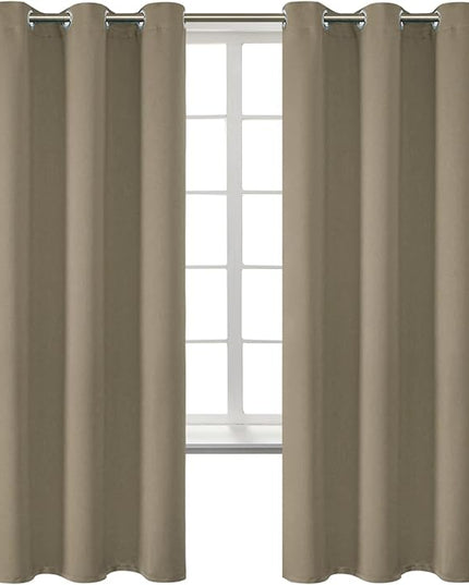BGment Room Darkening Curtains 72 Inches Long - Grommet Thermal Insulated Drapes Window Treatment Curtains for Bedroom, 2 Panels, 42 x 72 Inch, Cocoa