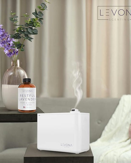 Levona Scents Pure Essential Oils for Diffusers for Home Luxury Scents - Restful Lavender Essential Oil is A Floral Blend of Eucalyptus, Bergamot, Lavender - Aroma Diffuser Oil