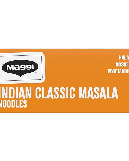 Maggi Indian Classic Masala Noodles, Instant Ramen Noodles Pack, 3 min, Mildly Spicy, Vegetarian, Halal, Kosher, 24 Pack