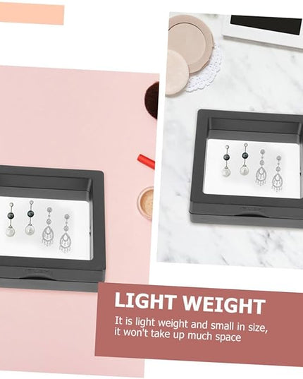 VALICLUD 20pcs Stackable Floating Jewelry Storage Holders Transparent Display Boxes for Rings Earrings Medals Organizer for Women