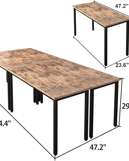 Bonzy Home 8ft Conference Tables Chair Set, 94.4"x47.2"x29.5" Table & 10pcs Chairs, Office Computer Desk and Chair Set for Meeting Room Study Printer Table for 10 People
