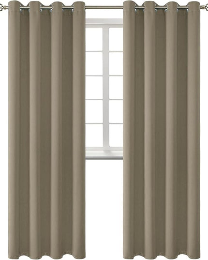 BGment Room Darkening Curtains 95 Inches Long - Grommet Thermal Insulated Drapes Window Treatment Curtains for Bedroom, 2 Panels, 52 x 95 Inch, Cocoa