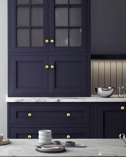 Ravinte 20 Pack Gold Round Zinc Cabinet Brass Knobs for Kitchen Bathroom Closet Dresser Cabinets