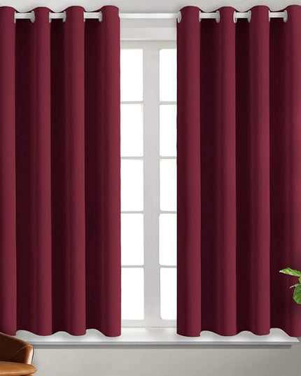 BGment Blackout Curtains for Bedroom - Grommet Thermal Insulated Room Darkening Curtains for Living Room, Set of 2 Panels, Each 46 x 54 Inch, Burgundy Red