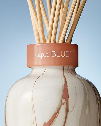 Capri Blue Modern Marble Reed Diffuser Set - Includes Reed Diffuser Sticks, Scented Oil & Glass Bottle - Luxury Scents for Bedroom Decor & Bathroom Air Freshener - Havana Vanilla (5.7 fl oz)