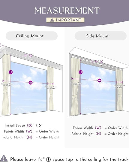 Graywind Rechargeable Smart Curtains Compatible with Alexa App Remote Control Motorized Drape for Sliding Door One-Way or Split Draw, Custom Width Up to 220" (Cloud Series)